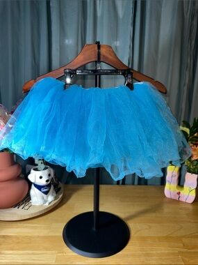 🎉Simplicity Bright Turquoise Tulle Kids Mini Skirt Costume B305